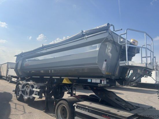 Kipper Auflieger SCHWARZMüLLER STAHLRUNDMULDE 25 M³, LIFTACHSE, ROLLPLANE, HYDR. KLAPPE SOFORT VERFüGBAR