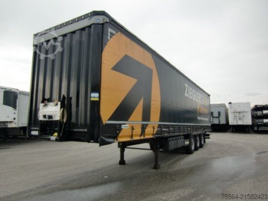 Open semitrailer with tarp KRONE SD PLANENAUFLIEGER LIFTACHSE, KRONE-ACHSE, PALETTENKASTEN, EDSCHA-VERDECK MEHRERE EINHEITEN