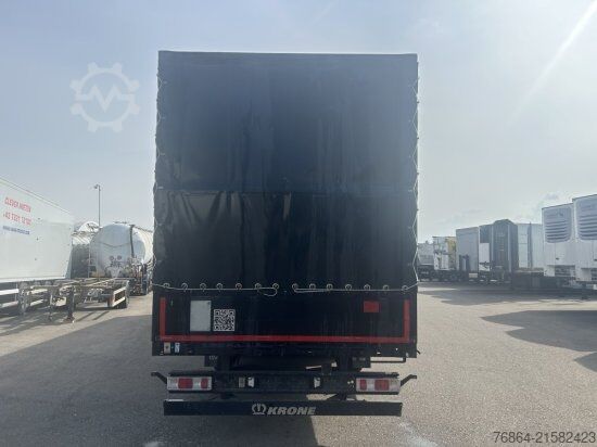 Open semitrailer with tarp KRONE SD PLANENAUFLIEGER LIFTACHSE, KRONE-ACHSE, PALETTENKASTEN, EDSCHA-VERDECK MEHRERE EINHEITEN