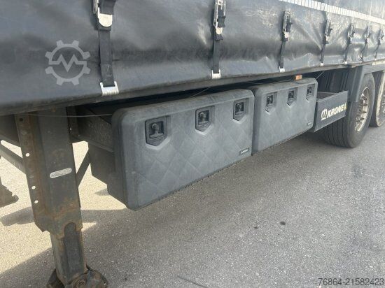 Open semitrailer with tarp KRONE SD PLANENAUFLIEGER LIFTACHSE, KRONE-ACHSE, PALETTENKASTEN, EDSCHA-VERDECK MEHRERE EINHEITEN