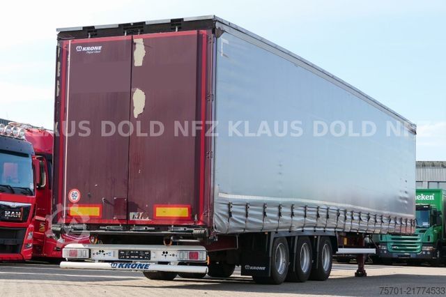Open semitrailer with tarp KRONE SD Pritsche Plane XL MegaLiner Edscha Bordwände