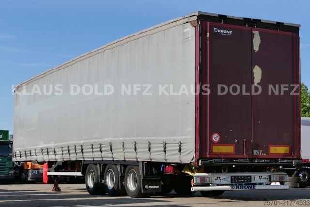 Open semitrailer with tarp KRONE SD Pritsche Plane XL MegaLiner Edscha Bordwände