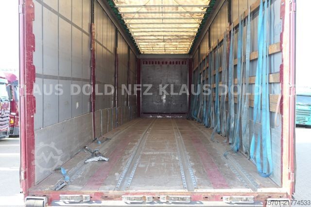 Open semitrailer with tarp KRONE SD Pritsche Plane XL MegaLiner Edscha Bordwände