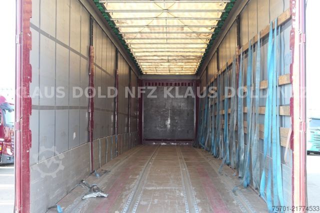 Open semitrailer with tarp KRONE SD Pritsche Plane XL MegaLiner Edscha Bordwände