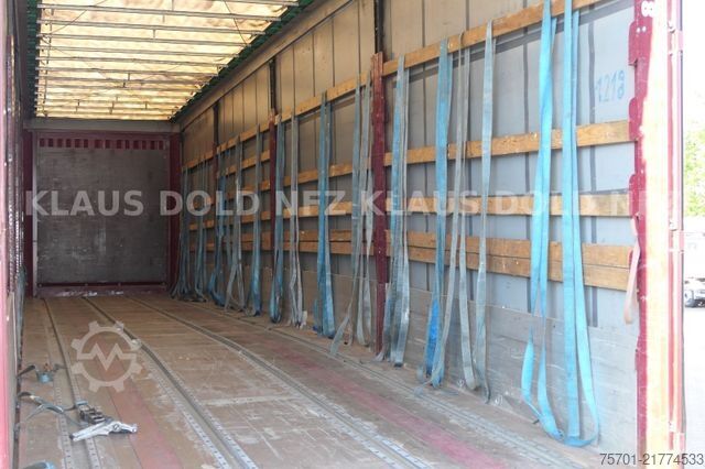 Open semitrailer with tarp KRONE SD Pritsche Plane XL MegaLiner Edscha Bordwände