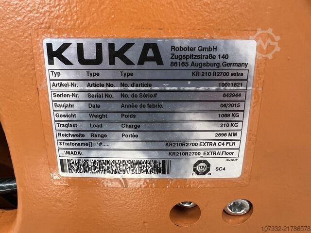 Industrial robot KUKA KR 210 R2700 extra