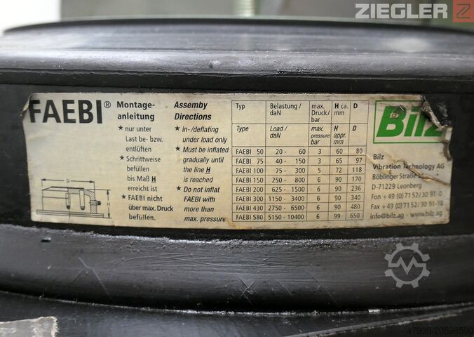 Rubber air springs / machine feet Bilz FAEBI 430