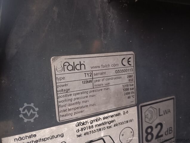 Hochdruckwasserstrahl FALCH, HAMMELMANN,URACA, KAMAT T12
