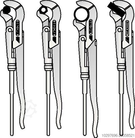 Corner pipe wrench Eck-Schwede-snap® - 1 piece Gedore 