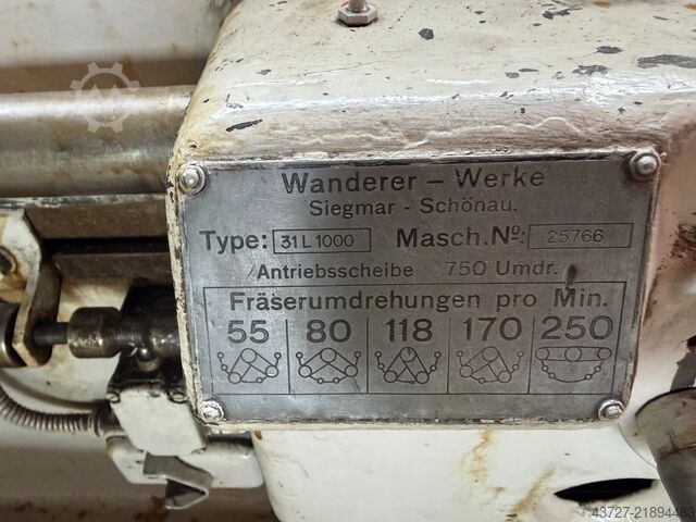 Gewindefräsen und Wälzfräsmaschine WANDERER 31L1000