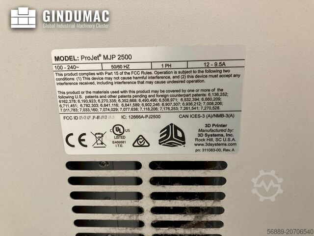 Kunststoff-3D-Drucker 3DSYSTEMS Projet 2500 Plus