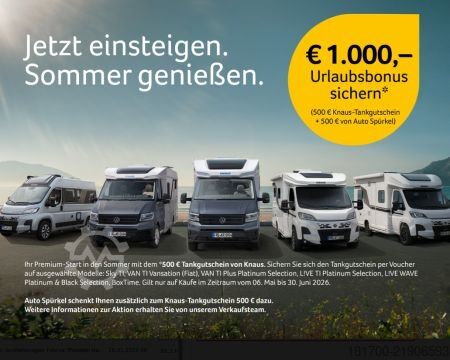 Semi-integrated camper Knaus L!VE WAVE 650 MEG Black Selection *TraumMobil*Automatik*