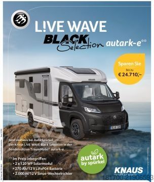 Semi-integrated camper Knaus L!VE WAVE 650 MEG Black Selection *TraumMobil*Automatik*