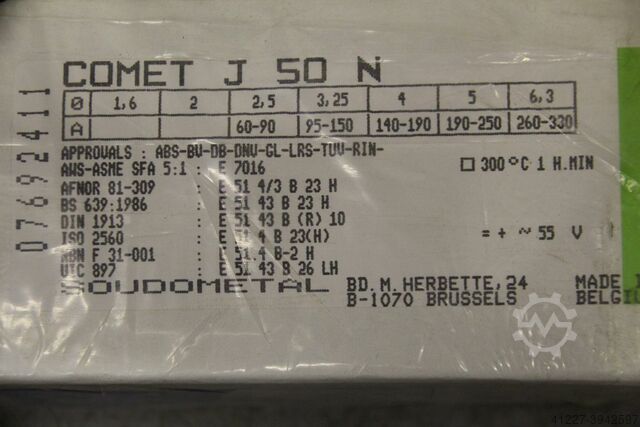 Stabelektroden Schweißelektroden 2,5 x 350 Soudometal COMET J50N