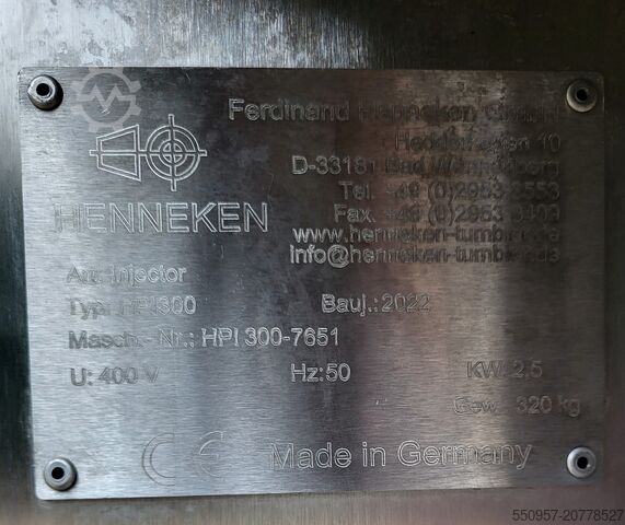 Fleischverarbeitungsmaschine HENNEKEN HPI 300