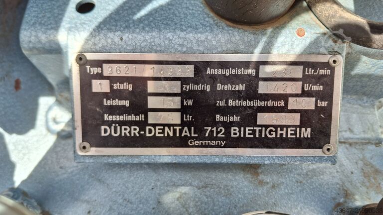 Dieselkompressor, Kompressor Dürr-Dental 3621 / 14933