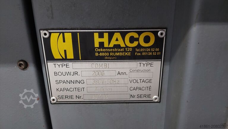 Hydraulic 2-station sheet metal notching machine HACO COMBI