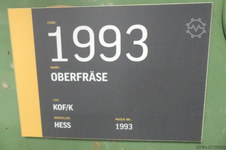 Frame press Hess KOF/K