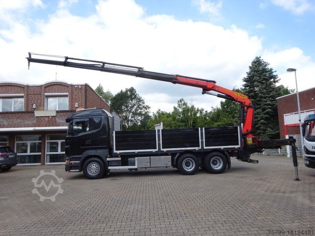 Truck mounted crane SCANIA R620 V8 Pritsche + PALFINGER 22002EH Kran