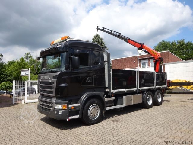 Truck mounted crane SCANIA R620 V8 Pritsche + PALFINGER 22002EH Kran