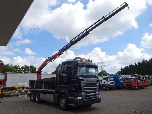 Truck mounted crane SCANIA R620 V8 Pritsche + PALFINGER 22002EH Kran