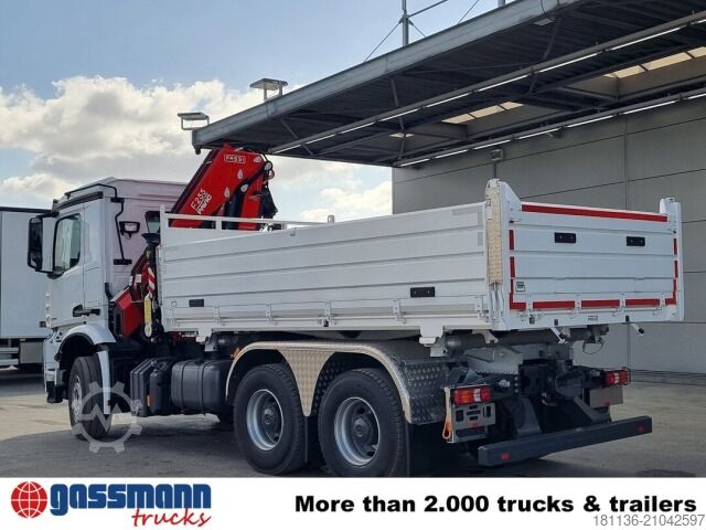 Kipper LKW Mercedes-Benz Arocs 3348 K 6x4, Kran Fassi F255A.2.24,