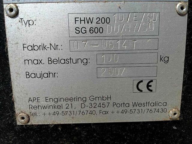 Hochhubwagen mit Kabelrollengreifer SG 6 FHW 200 10/E/S0