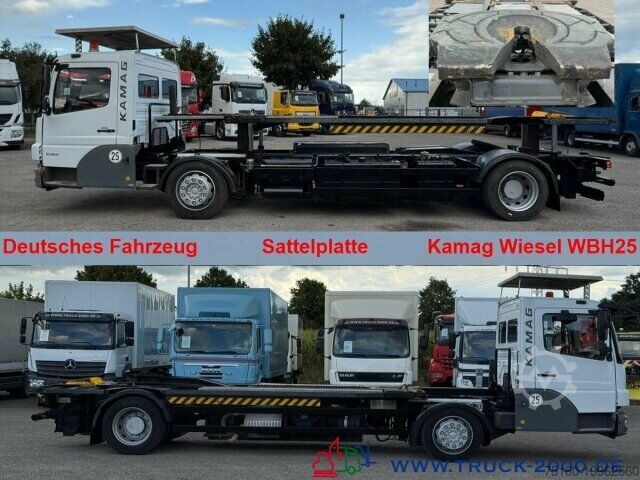 Swap body truck Mercedes-Benz Kamag Wiesel WBH25 Umsetzer + Sattelplatte