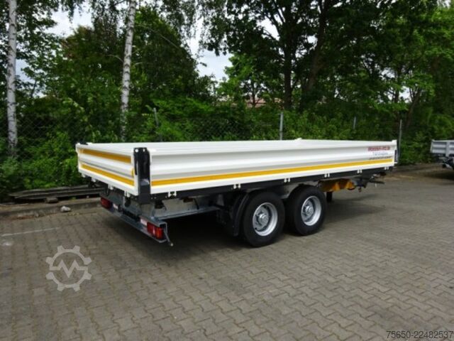 Tipper trailer Möslein TTD 13 Weiß  13 t Tandem 3- Seitenkipper Tieflader-- Neufahrzeug --