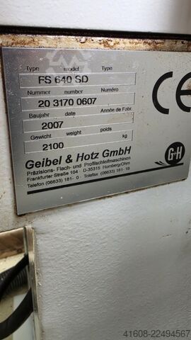 CNC Horizontal Surface Grinding Machine GEIBEL & HOTZ FS 640 SD