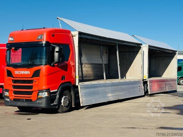 LKW mit Getränkeaufbau SCANIA R 410 / 2 x LBW / LENKACHSE / KOMPLETTZUG