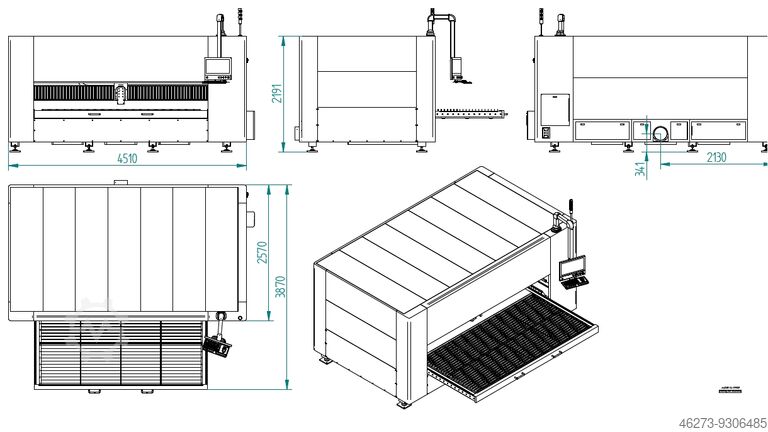 Faserlaser Maschine 6kW  1250 x 2500mm PFEIFER technology & innovation Plauen skyCUBE SL class 1250 x 2500