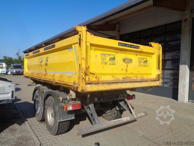 Three-way tipper trailer MEILLER MZDA 18/22M Tandem