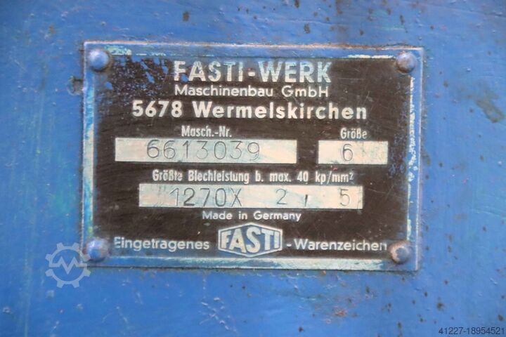 3-Walzen Rundbiegemaschine 1270 x 2,5 mm FASTI Größe 6