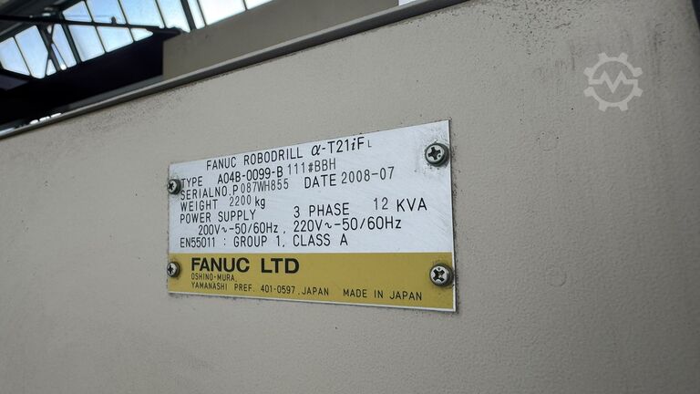 Vertical machining center Fanuc Robodrill α-T21iFa