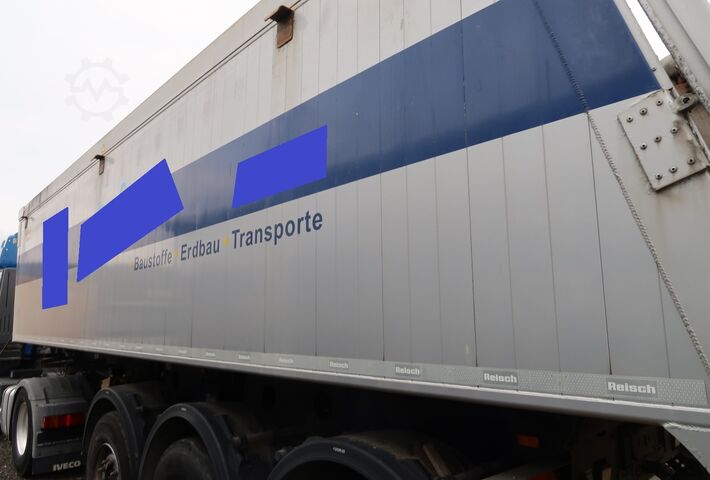 Tipper semi-trailer Reisch RHKS-3 Alukastenmulde Unfall