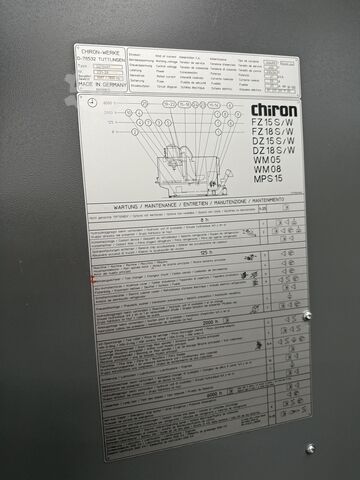 Vertical machining center CHIRON DZ 15 WM