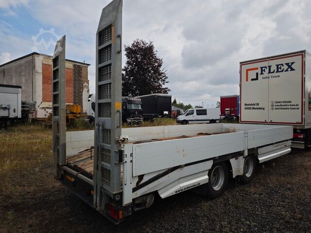 Low loader trailer  Alga TAT B-180, 7,3 mtr., Rampen, 19to. GG. low