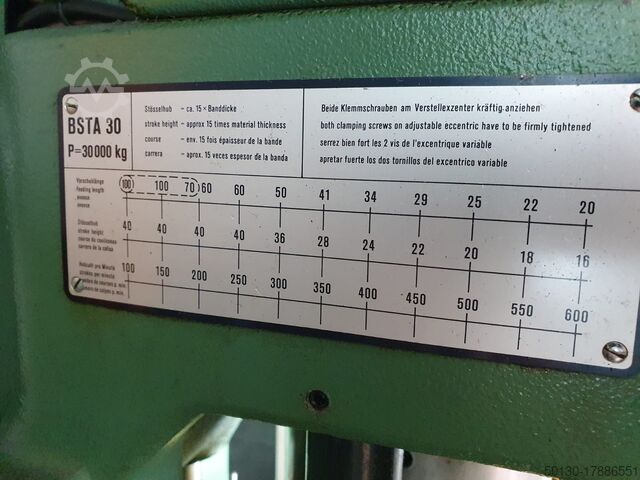 Punching machine BRUDERER BSTA 30