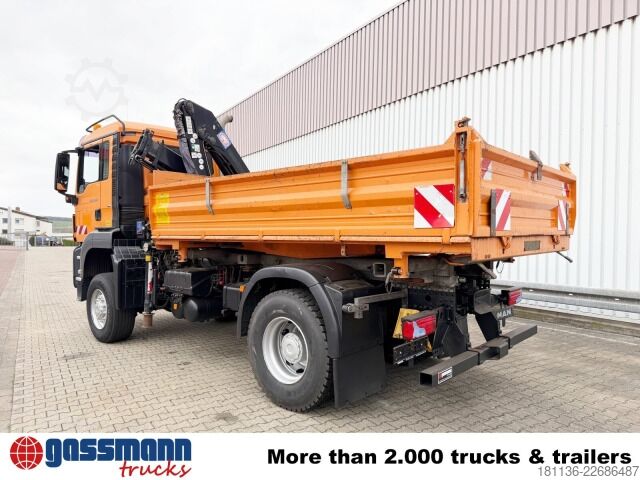 Tipper truck MAN TGS 18.320 4x4 BL, Kran, Winterdienstausttattung,