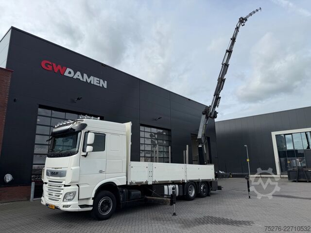 Kranwagen DAF XF 450 6x2 HMF 3220 K6+Fly jib ,Winch Euro 6D