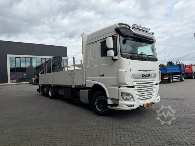 Kranwagen DAF XF 450 6x2 HMF 3220 K6+Fly jib ,Winch Euro 6D