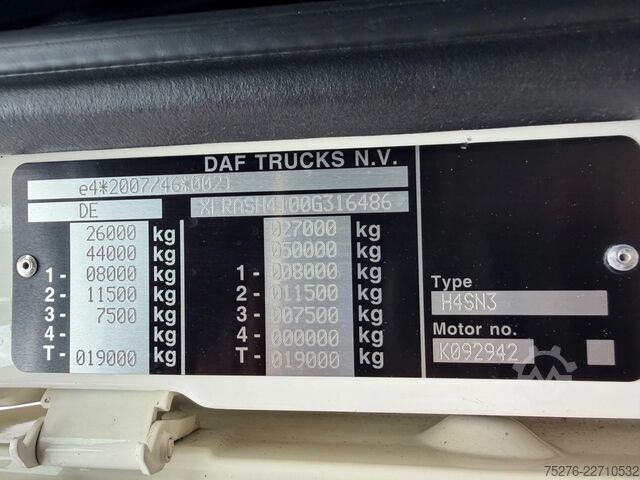 Kranwagen DAF XF 450 6x2 HMF 3220 K6+Fly jib ,Winch Euro 6D