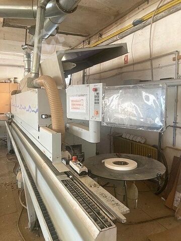 Kantenanleimmaschine + aut. Rückführband BRANDT KDF 650 + HOMAG TFU 140