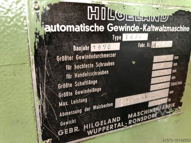 Gewindeflachbackenwalze HILGELAND TR6V