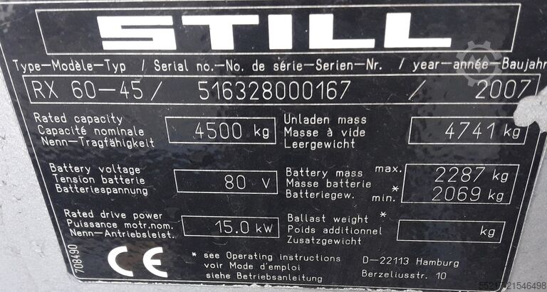 Gabelstapler STILL RX60 - 45
