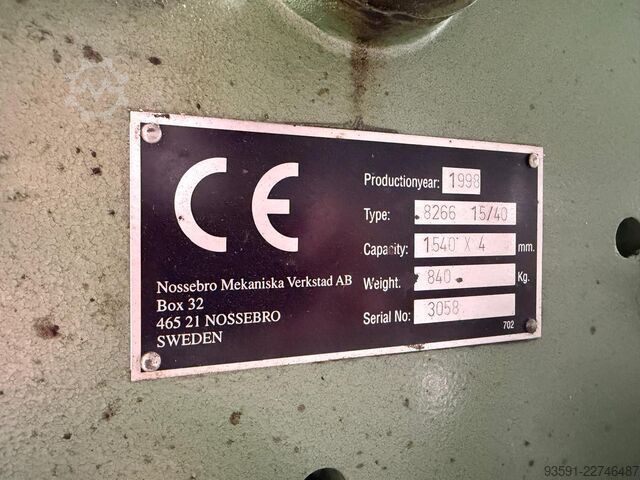 Walzblechmaschine Nosstec N8266 15/40