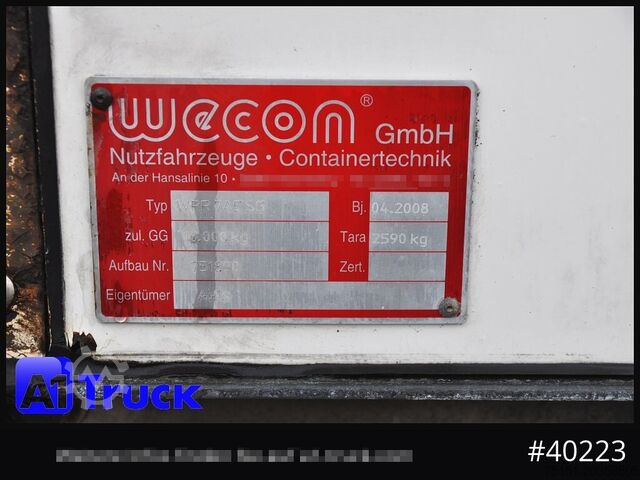 Wechselbrücke mit Pritsche & Plane WECON WPR 745, verzinkt, 2520  innen, Code XL