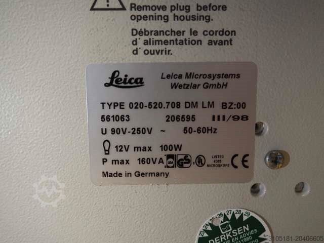 Microscope Leica Microsystems 020-520.708 DMLM