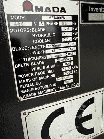 Bandsäge AMADA HFA 400 W  Ø 420 mm